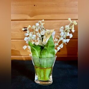 Fresh White Faux Lily of the Valley Arrangement